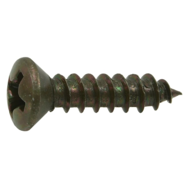 Midwest Fastener Sheet Metal Screw, #6 x 5/8 in, Antique Copper Steel Oval Head Phillips Drive, 40 PK 63291 - main